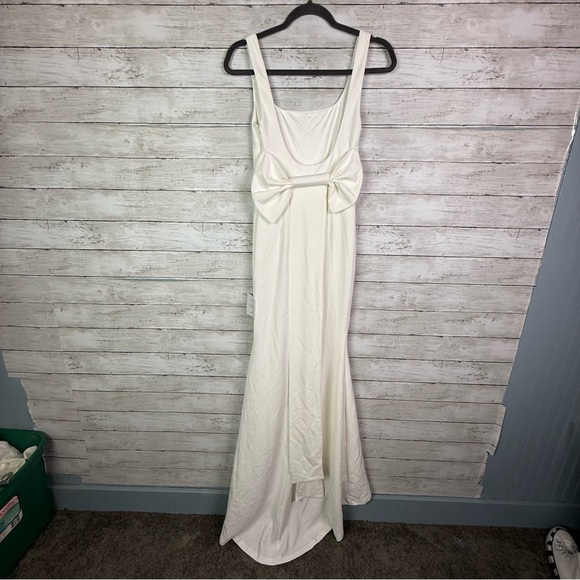 Lulus Loving Fate White Bow Square Neck Backless Maxi Dress White Size XS - Picture 6 of 6